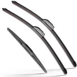RAINTOK Windshield Wiper Blades Replacement for 2005-2015 Nissan Xterra / 2005-2012 Nissan Pathfinder Original Factory Quality Front Rear Wipers Blade Set for My Car - 24" 18" 12" (Pack of 3)