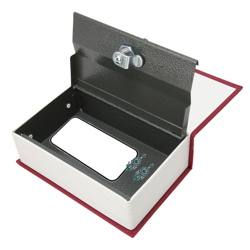 Book Safe Storage Box with Keys Stainless Steel Secret Hidden