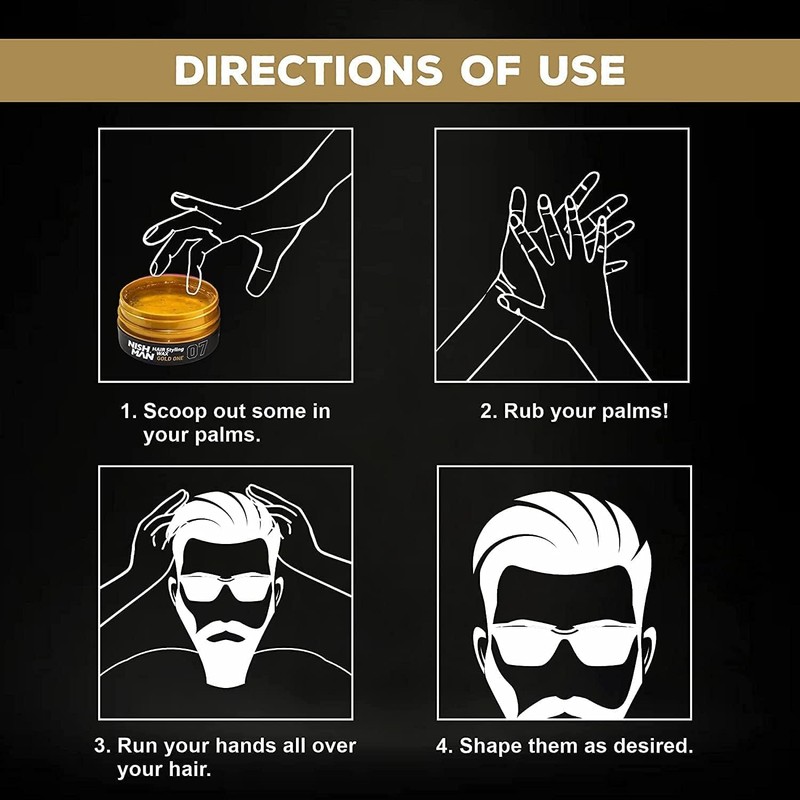 Nishman Hair Styling Wax for Men, 07 Gold One 150