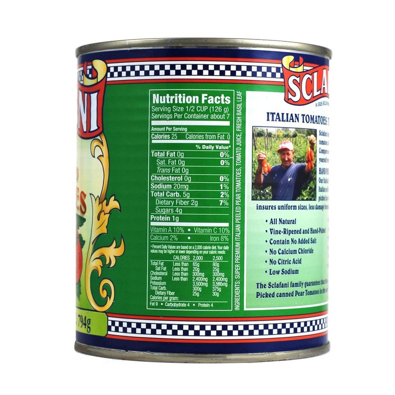 Hand Picked Whole Peeled Plum Tomatoes in 28 Ounce Cans