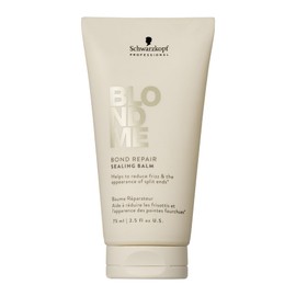 Schwarzkopf Professional BLONDME Bond Repair Sealing Balm Leave In Treatment Heat Protection Reducing Frizz Sealing Split Ends Smoothing And Strengthening 75 ml