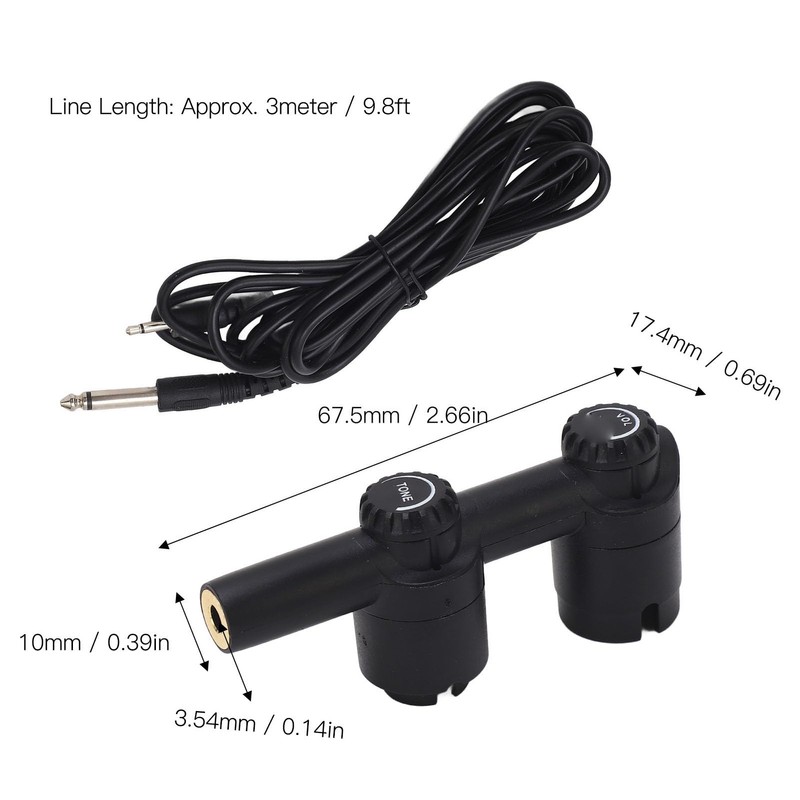 Kazoo Pickup, Kazoo Pickup Double Holes with Cable Plug and