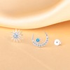 MICSAVI Asymmetric Earrings Moon Star Stud Earrings Women's Jewellery Hypoallergenic