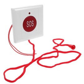 ORFOFE Help Button Phone Call Button Emergency Caller Button Assist Device Independent Buttons Shower Alarm Button Buzzer Alarm Button Elderly Assistance Products Call Bell Plastic White