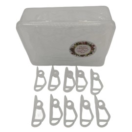 Kunpengzhi Christmas White 100 Packs Light Clips Outdoor Gutter Hook Weatherproof Outdoor Light Clip Holiday Light Clip for Christmas Decoration String Light