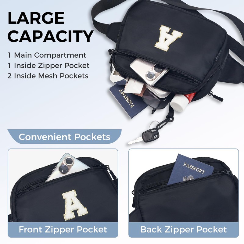 Aosbos Small Crossbody Bag for Women Everywhere Belt Bag Fanny