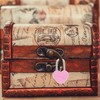 Ipetboom Mini Heart Lock with Keys Small Padlock for Diary