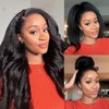 Kinky Straight Half Wig Human Hair 3 In 1 Seamless