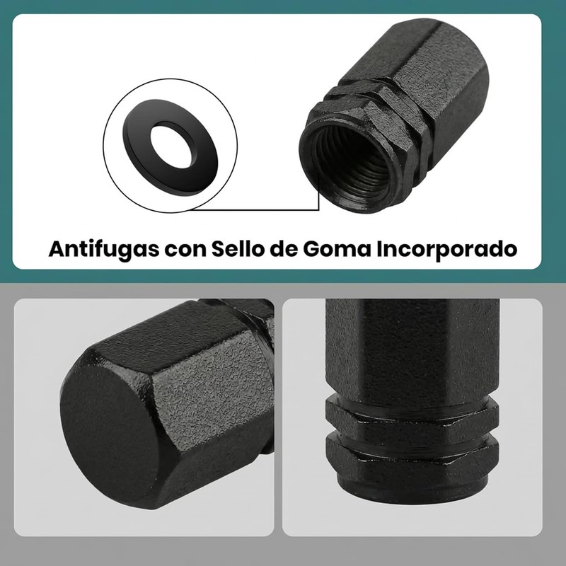 16pcs Tapas De Válvula con Cierre para Neumático De Automóvil,