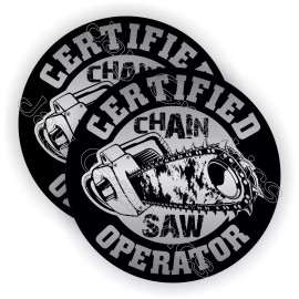 Unbranded/Generic (2) CHAINSAW Operator Hard Hat Stickers \ Funny Helmet Decals Chain Saw Blade