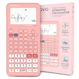 Calculadora científica TOVO con funciones gráficas, múltiples modos, 360 funciones, pantalla grande, interfaz intuitiva para principiantes, cursos de 
