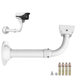 ZT-NET ZT-NET J-Pole Bracket Extendable Mounting Holder for Security Surveillance Cameras, Adjustable Wall and Ceiling Mount Bracket for CCTV IP Camera (Not Included Camera)