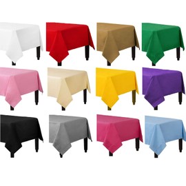 Pack of 4 Paper Disposable Table Cover - Tablecloth for Indoor or Outdoor - All Occasion Baby Shower, Wedding, Birthday, Christmas, Halloween, Easter Party Decorations 90x90cm (Green)