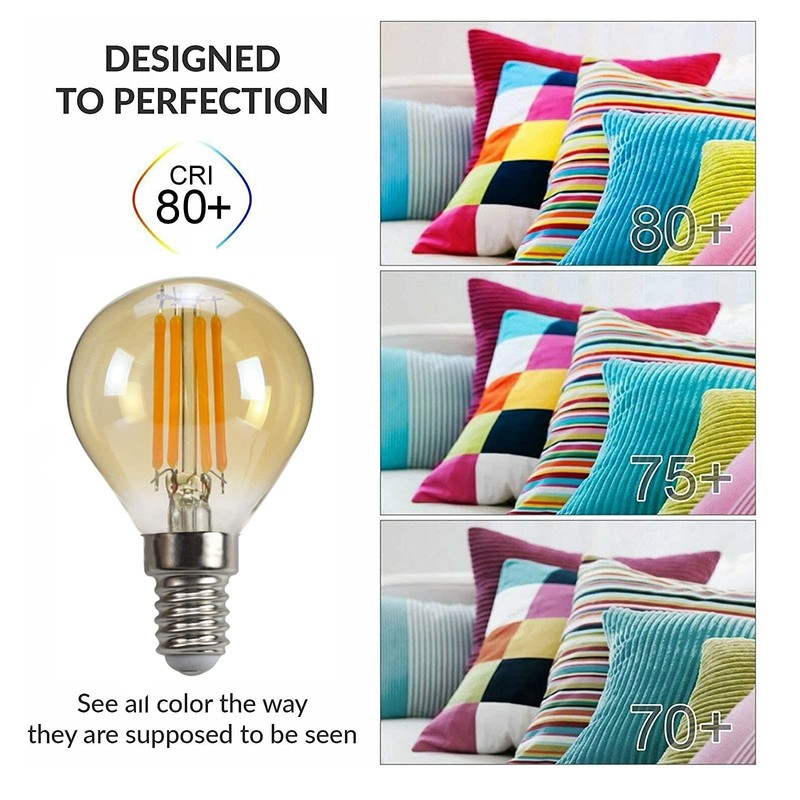 E14 4W G45 LED Globe Filament Bulb Dimmable Edison Filament