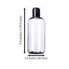 Clear Plastic Bottles with Black Cap, 5.4 x 2.6 inches,