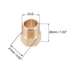 sourcing map Brass Threaded Pipe Fitting G1/2 Male X G3/8
