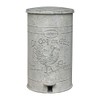 Rustic Farmhouse Decor Trash Can with Lid and Pedal Retro