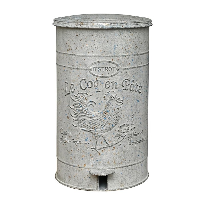 Rustic Farmhouse Decor Trash Can with Lid and Pedal Retro
