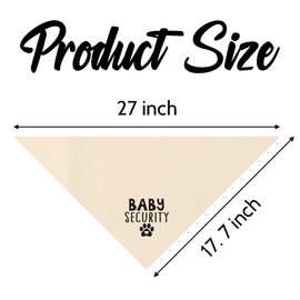 Baby Security Dog Bandana, Beige Pet Dog Scarf Accessories, Pregnancy Announcement Baby Reveal, Pet Dogs Triangle Scarf, Pets Bandana for Small Medium Dogs
