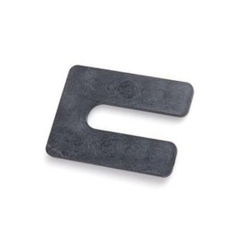 Glazelock GLZ21 Square Horseshoe Plastic Flat Shims Black 400pc/box. 1/4" Thick Shim 4" L x 3" W with 7/8" Slot (400, 1/4")