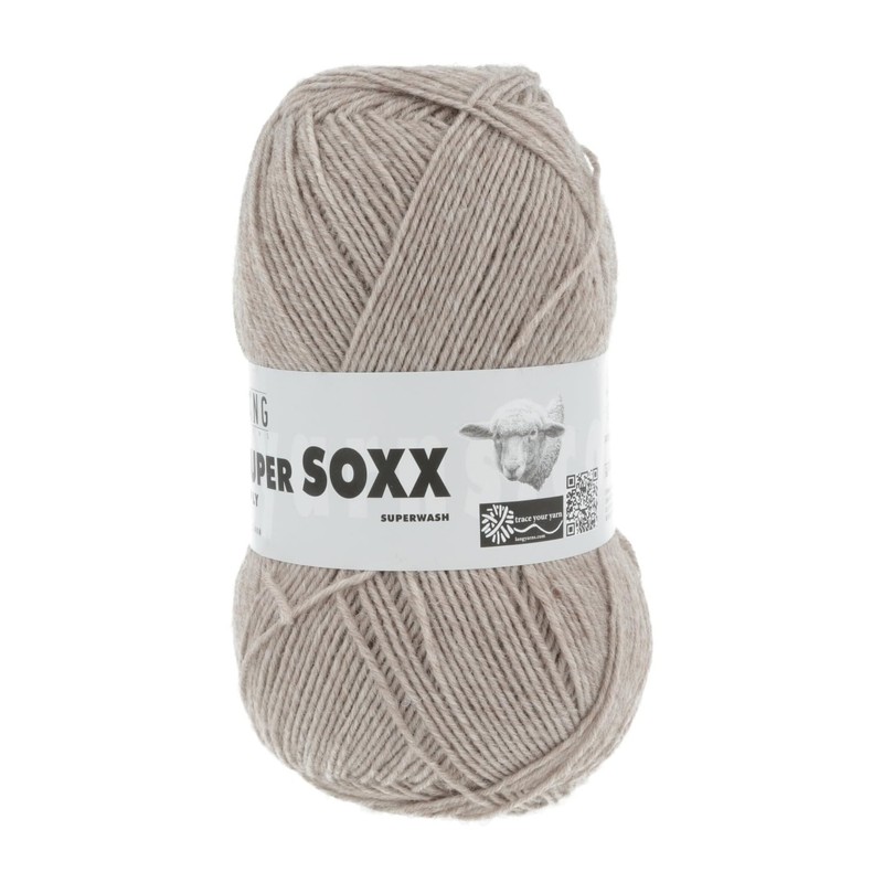 Lang Yarns Super Soxx 6 Compartment/6 Ply – Sand Melange