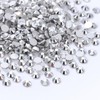Meibite Silver Flatback Rhinestones, Glass Rhinestones for Nail Art and