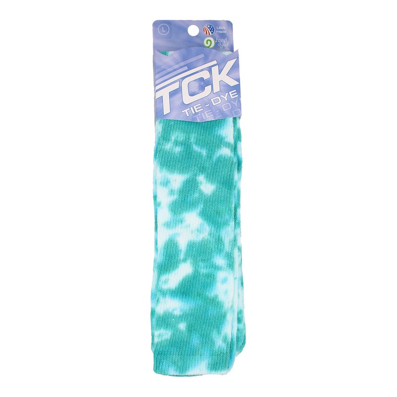 Tie Dye Multisport Tube Socks (Teal/White, Small)