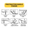 General Tools 29 Plastic Protractor and Angle Finder, Outside, Inside,