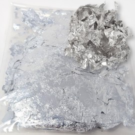 COLORBIRD Gold Foil Hair Deco Parts for Hair Gel Coming of Age of Age of Age of Art Nail Resin (Silver Foil 0.2 oz (5 g)