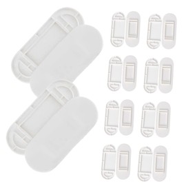 10 Soportes Autoadhesivos para Regleta De Enchufes Soporte De Pared Sin Perforaciones Fácil Instalación