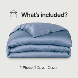 SIJO AiryWeight Tencel Duvet Cover, 100% Lyocell Derived from Eucalyptus, Buttery Soft, Best Cooling Sheets by Architectural Digest (Sky, King/Cal King 106"x90")