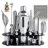 Cocktail Shaker Set Bartender Kit with Stand - 16 Piece