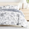 LINENS & HUTCH Bedding Bundle, Patterned Microfiber Comforter Set and
