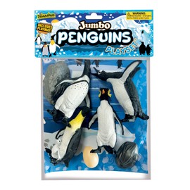 Deluxebase Jumbo Playset – Penguin, 7-Piece Penguin Figures Toy Set with Playmat for Kids, Great Animal Toys for Creative Play and Learning.