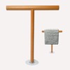 Beyeutao 2Pack Wooden Hand Towel Holder Adhesive Towel Racks for
