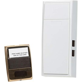 Newhouse Hardware Two Note Mechanical Door Bell Chime Button, Size: 3.25" x 7", Ivory/Brass