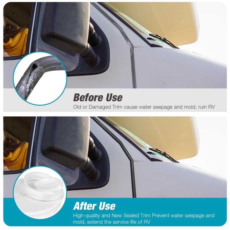 White Vinyl 7/8" Insert Molding Trim Screw Cover | Rv