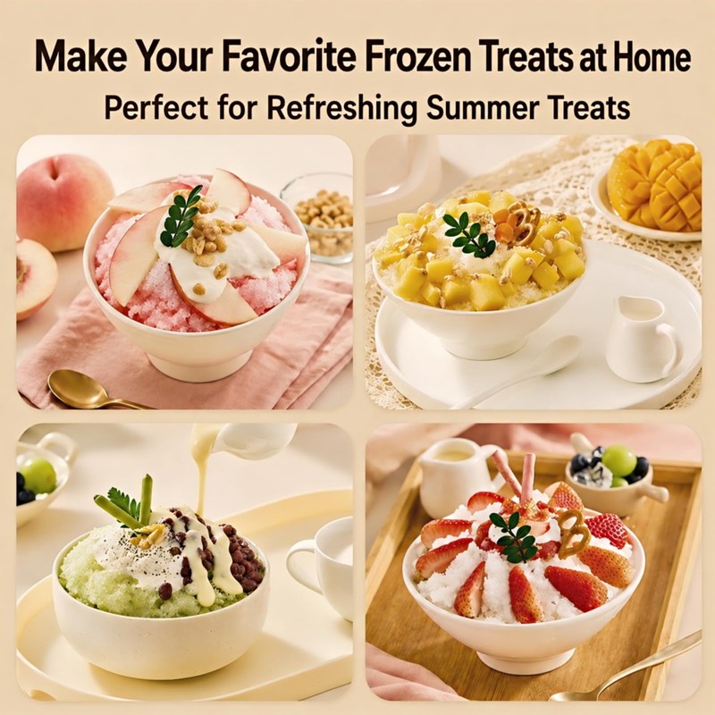 Electric Snow Cone Shaved Ice Machine, Handheld Shaved Ice &