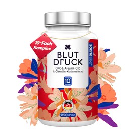 Sonnesee Blutdruck Komplex hochdosiert – 10-fach Formel mit Kalium, OPC, Q10 & Citrullin – vegan, laborgeprüft & hergestellt