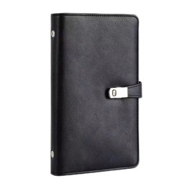 XMLINPER Business Card Organizer Holder Book,Credit Card Holder,Leather Card Organizer Business Card Case Storage Book Rolodex with 120 Card Slots Protection Case for Men and Women(Black)