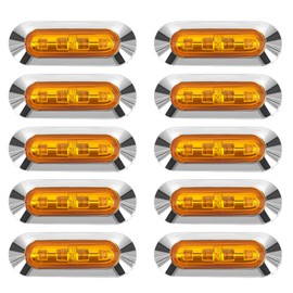 HAMILO 10pcs Decorative Waterproof Side Marker Lamp Truck Signal Light