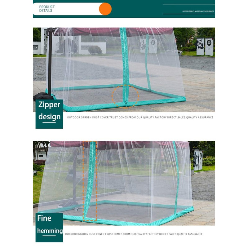 SOOSPE-MZ 10ft Patio Mosquito Netting Patio Umbrella Cover Mosquito Netting