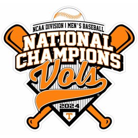 Craftique Tennessee 12"" 2024 National Championship Magnet Baseball Vols, 00261