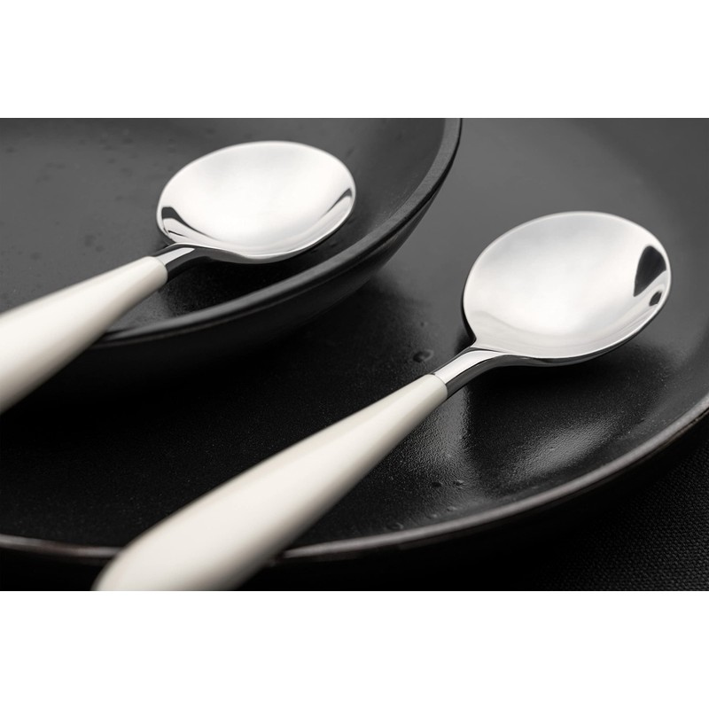 Grunwerg 2DF650W Dessert Forks, 18/10 Stainless Steel, White