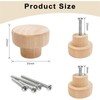MOSNOW 15 PCS Wood Drawer Knobs with Screws, Round Wood