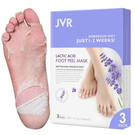 Foot Peel Mask - 3 Pairs - Exfoliating Peeling Callus Remover, Repairs Cracked Heels & Dead, Dry Skin, for Smoother and Softer Feet (Lavender)