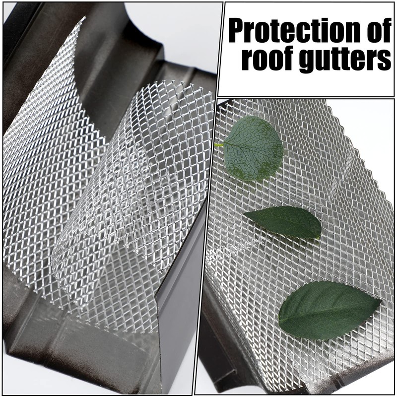 Gutter Guard Mesh 5 Inch x 20 Feet Aluminum Gutter