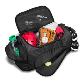 EASTON E310D PLAYER Bat & Equipment Duffle Bag, Black