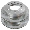 AutoShack Rear Drilled Slotted Brake Rotors Silver Pair of 2