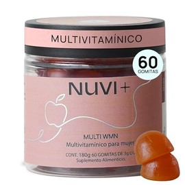 NUVI Multivitamnico en gomita para mujer  Libre de complejo B  Suplemento alimenticio 100 natural, vegano y sin azcar  MULTI WMN, 60 gomitas sabor... 